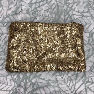 Gold Sequin Clutch